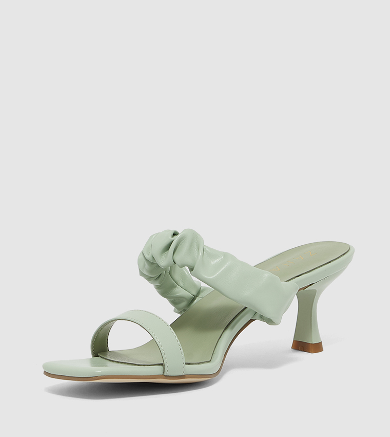 Square Toe Mid Heel Sandals