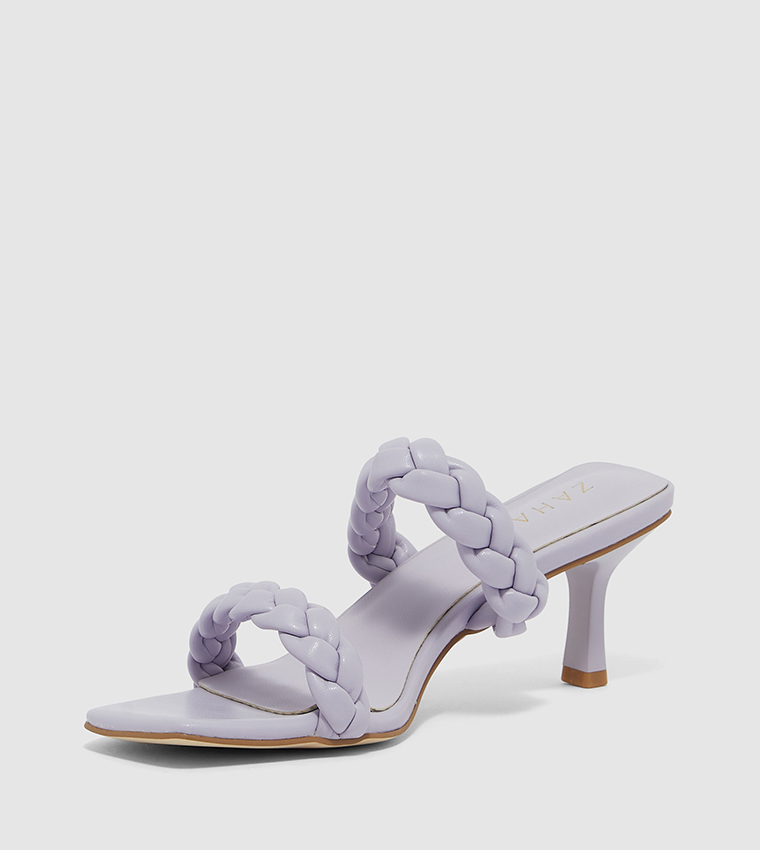 Braided Strap Kitten Heels