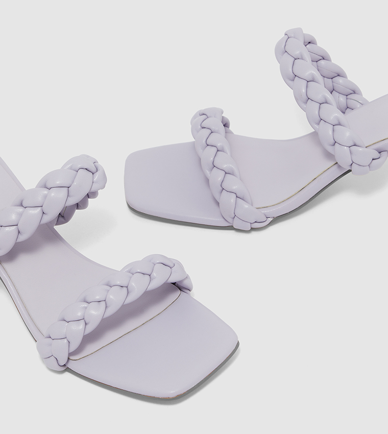 Braided Strap Kitten Heels