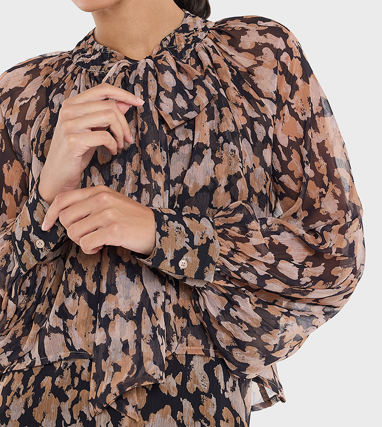 Patterned Long Sleeves Top