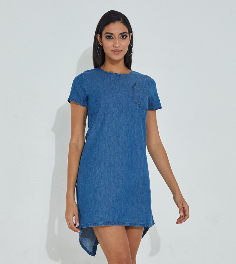 High low 2024 jean dress