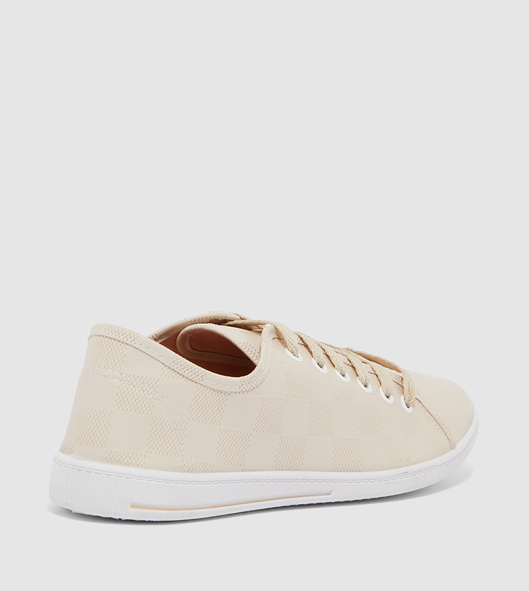 Buy HIS & HERS Solid Lace Up Casual Shoes In White | 6thStreet UAE