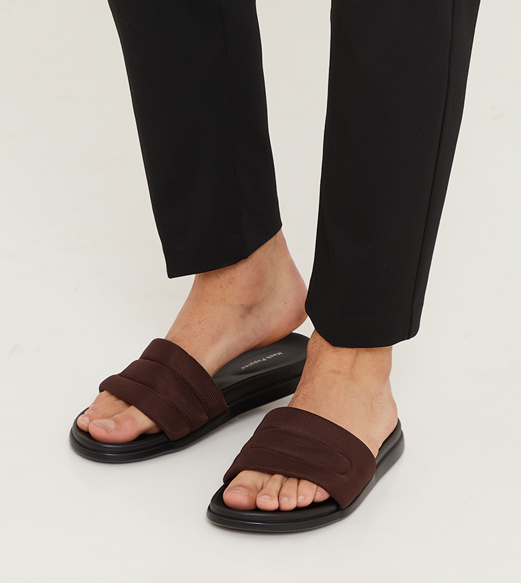 Loch Leather Slippers in Brown | Hush Puppies