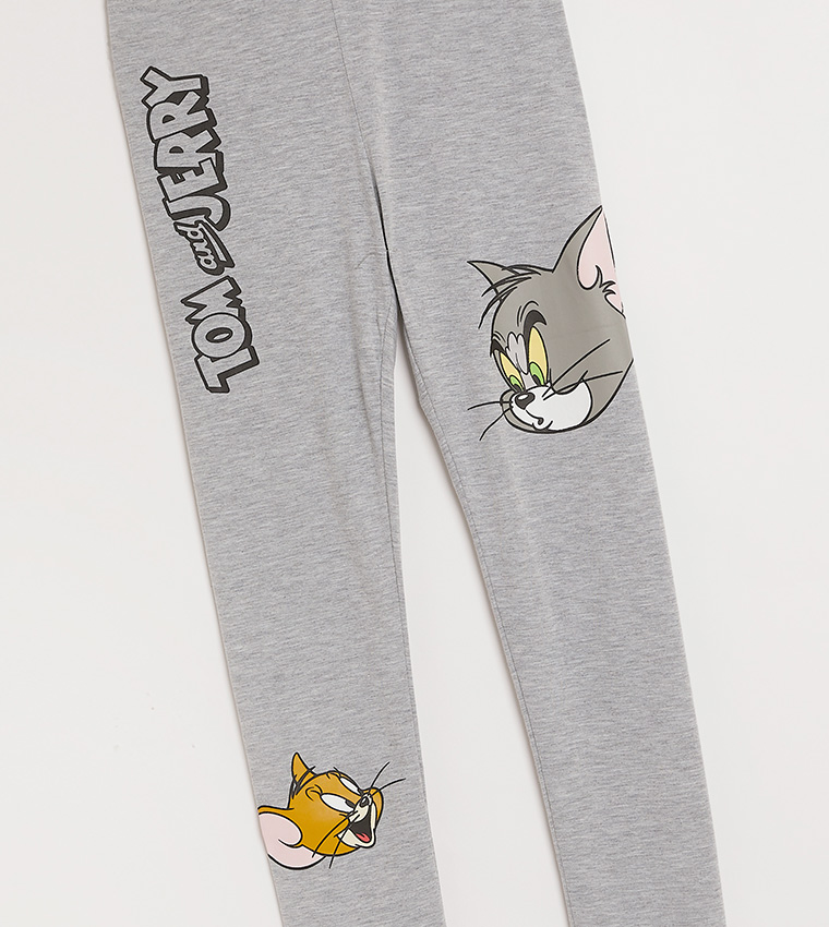 Buy TOM JERRY Tom Jerry Printed Leggings In White 6thStreet UAE
