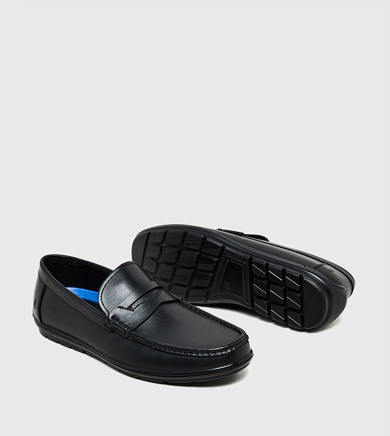 DANISH Textured Slip-On Loafers