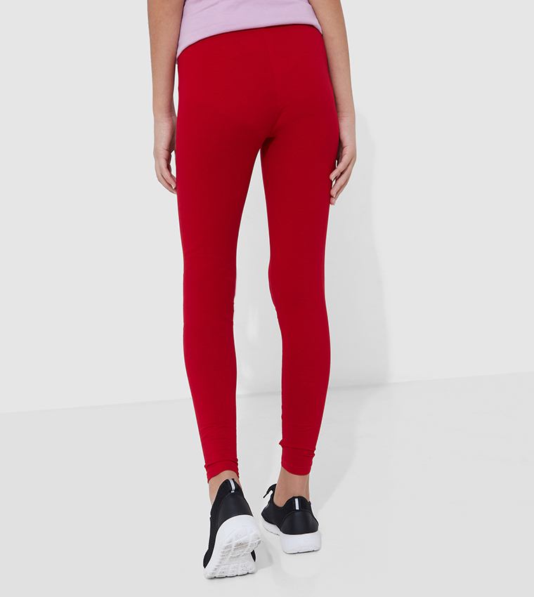 Buy HIS HERS Ankle Length Leggings In Red 6thStreet Bahrain