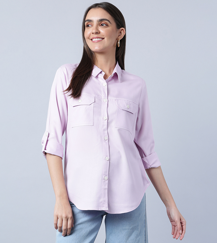 Purple shirt store for women