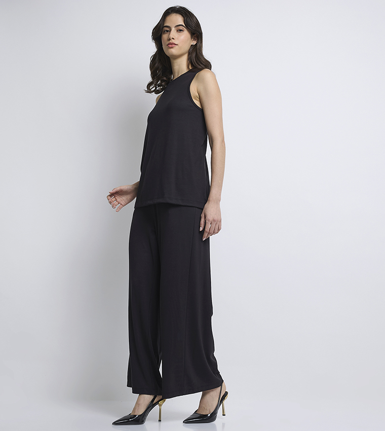 Solid Sleeveless Co-Ord Set