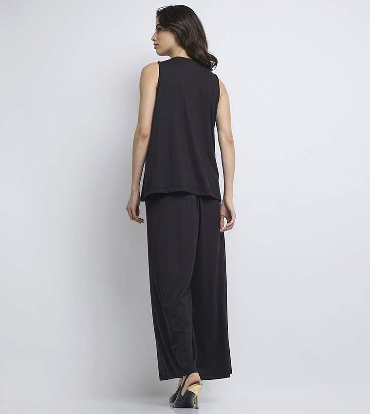 Solid Sleeveless Co-Ord Set