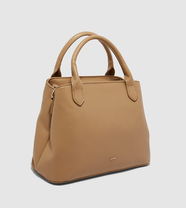 Buy ZAHA CCC Zip Closure Shoulder Bag In Brown 6thStreet UAE