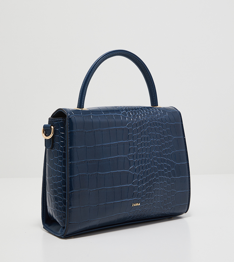 Buy ZAHA CCC Animal Pattern Satchel Bag In Blue 6thStreet Qatar