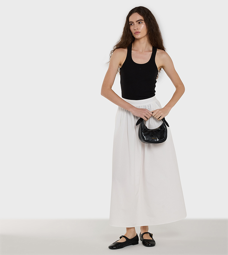 Embroidery Detail Ribbed Tank Top