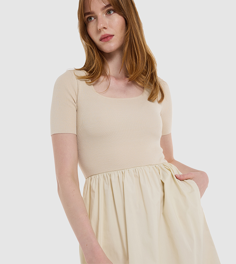 Knit A-line Maxi Dress
