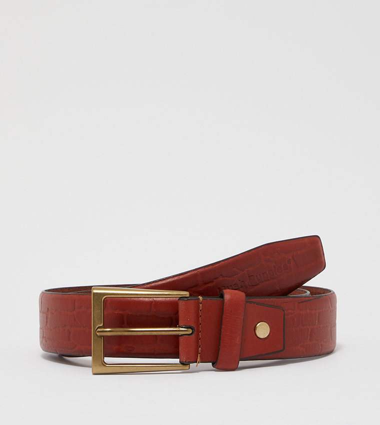 Textured Leather Belt