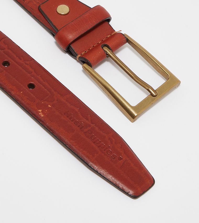 Textured Leather Belt
