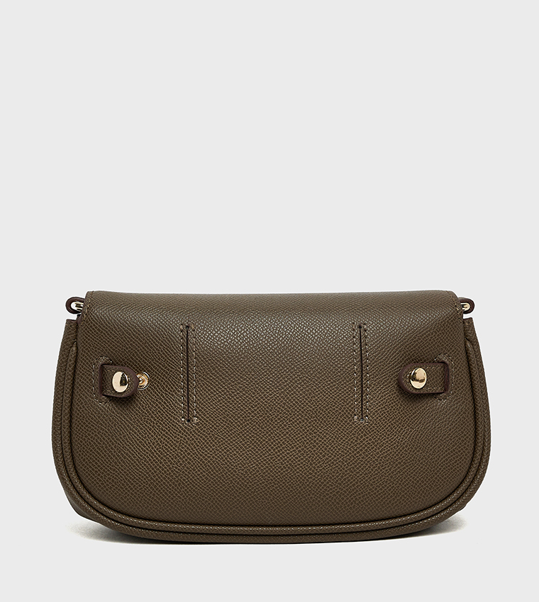 Textured Flap Crossbody Bag