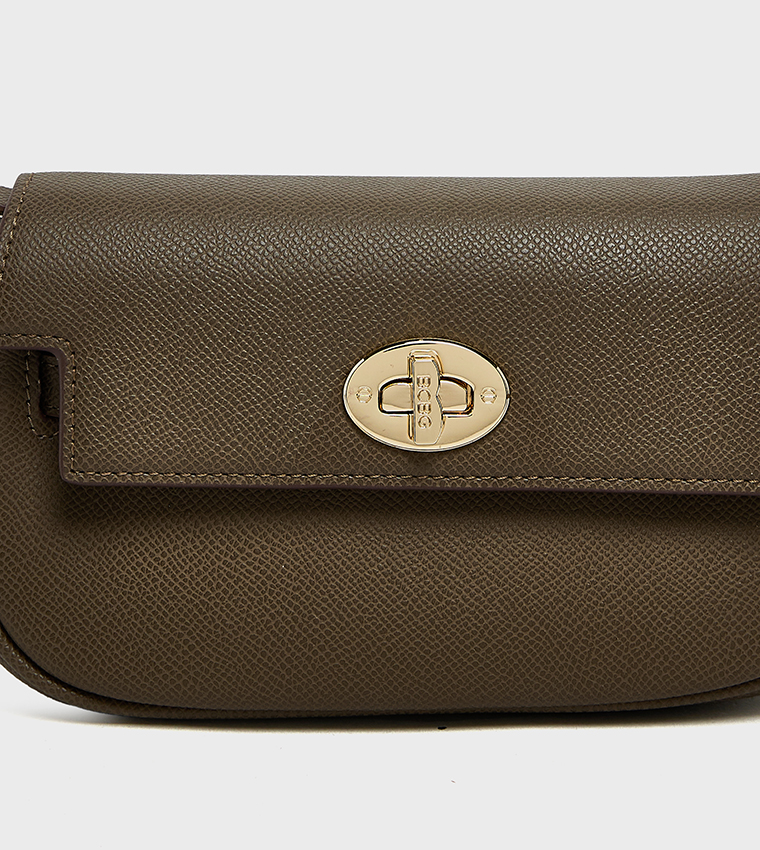 Textured Flap Crossbody Bag