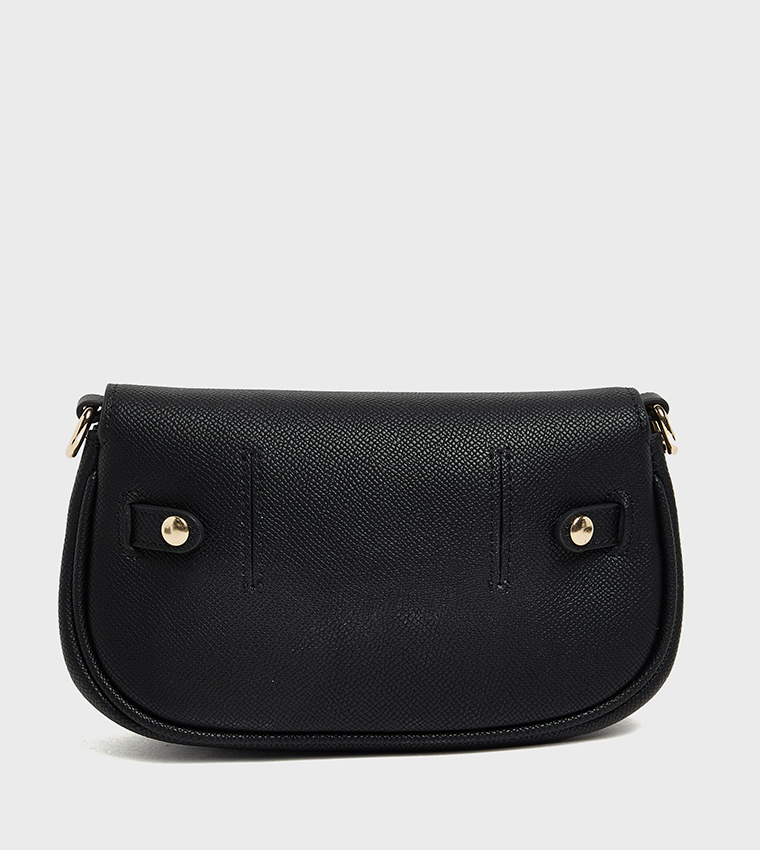 Textured Flap Crossbody Bag