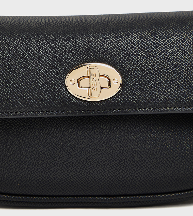 Textured Flap Crossbody Bag