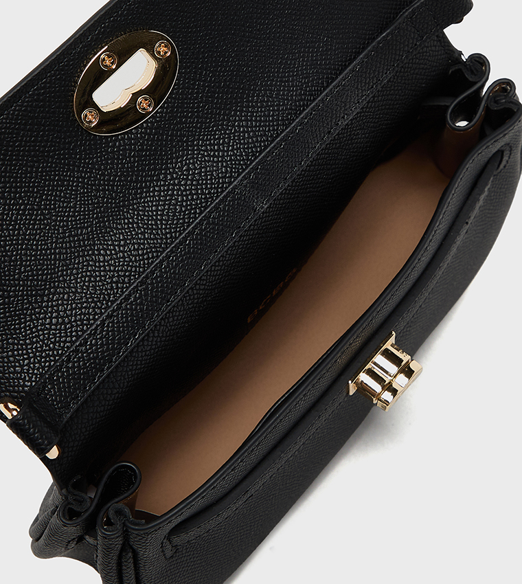 Textured Flap Crossbody Bag