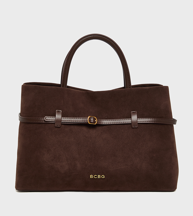 Suede Satchel Bag