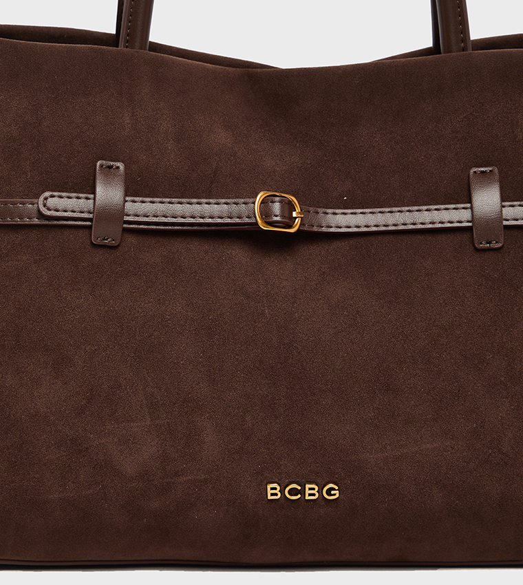 Suede Satchel Bag