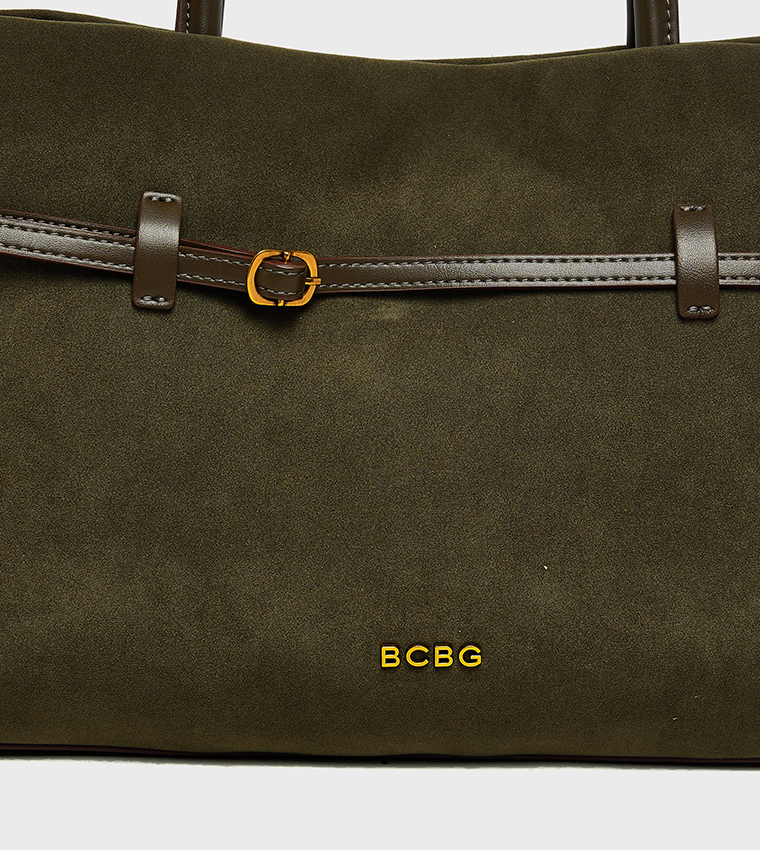 Suede Satchel Bag