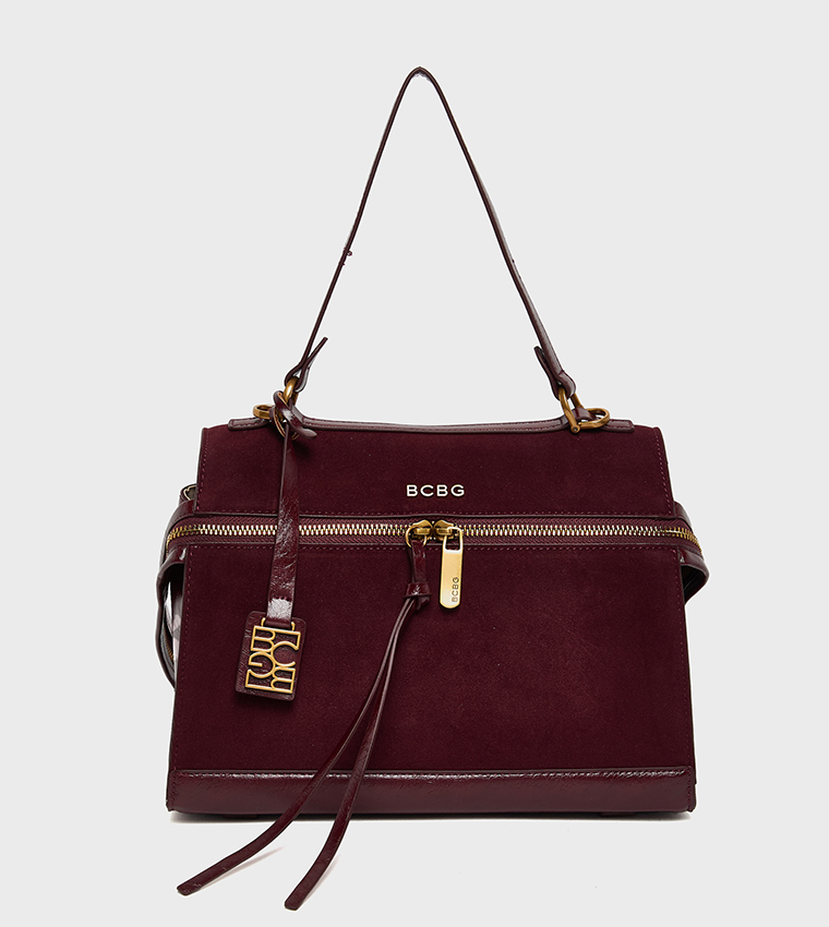 Suede Satchel Bag