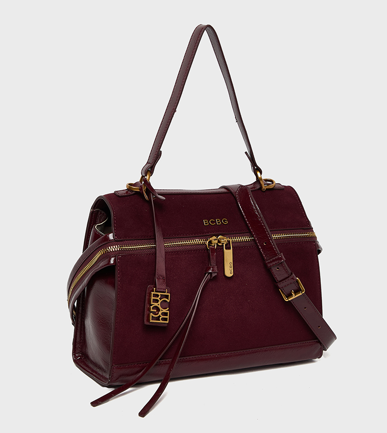 Suede Satchel Bag