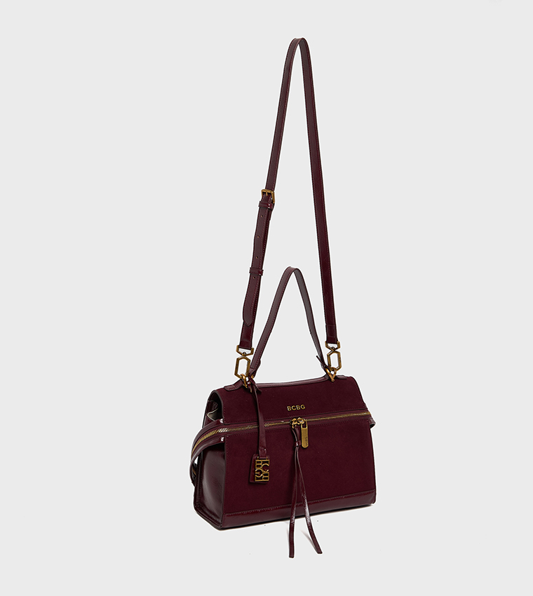 Suede Satchel Bag