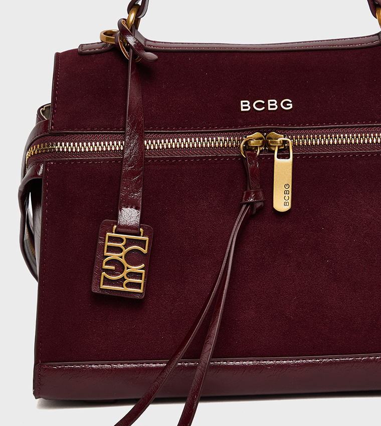 Suede Satchel Bag