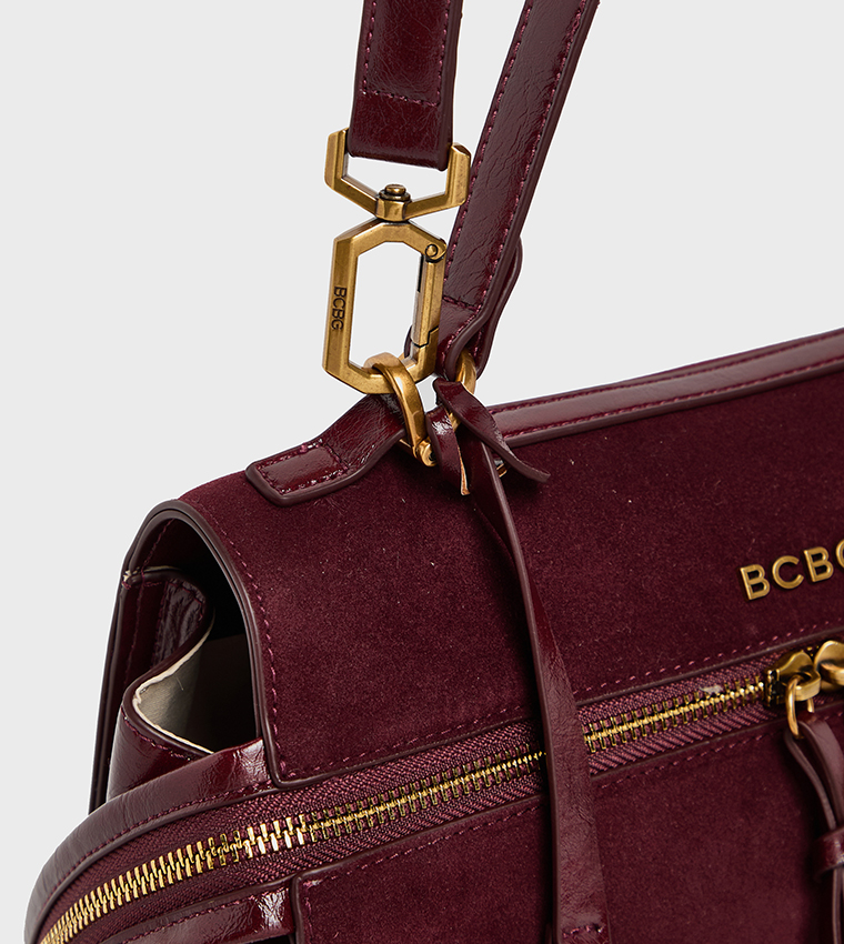 Suede Satchel Bag