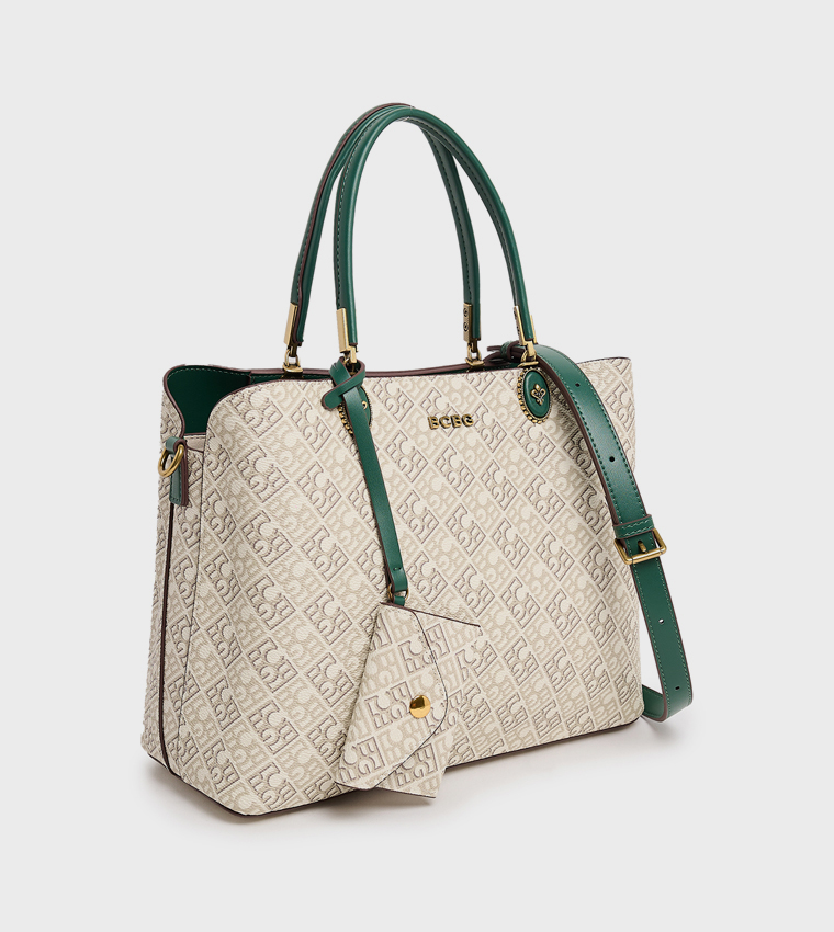Monogram Patterned Satchel Bag