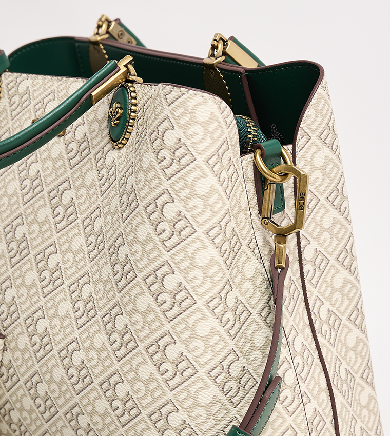 Monogram Patterned Satchel Bag