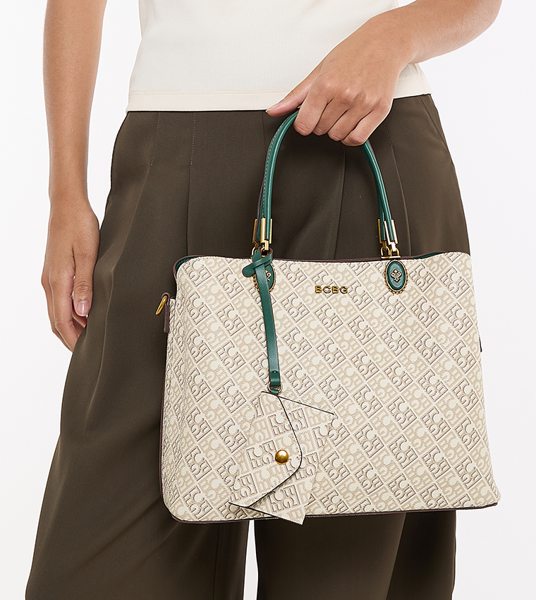 Monogram Patterned Satchel Bag