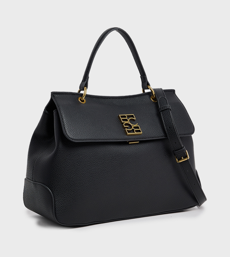 Textured Satchel Bag