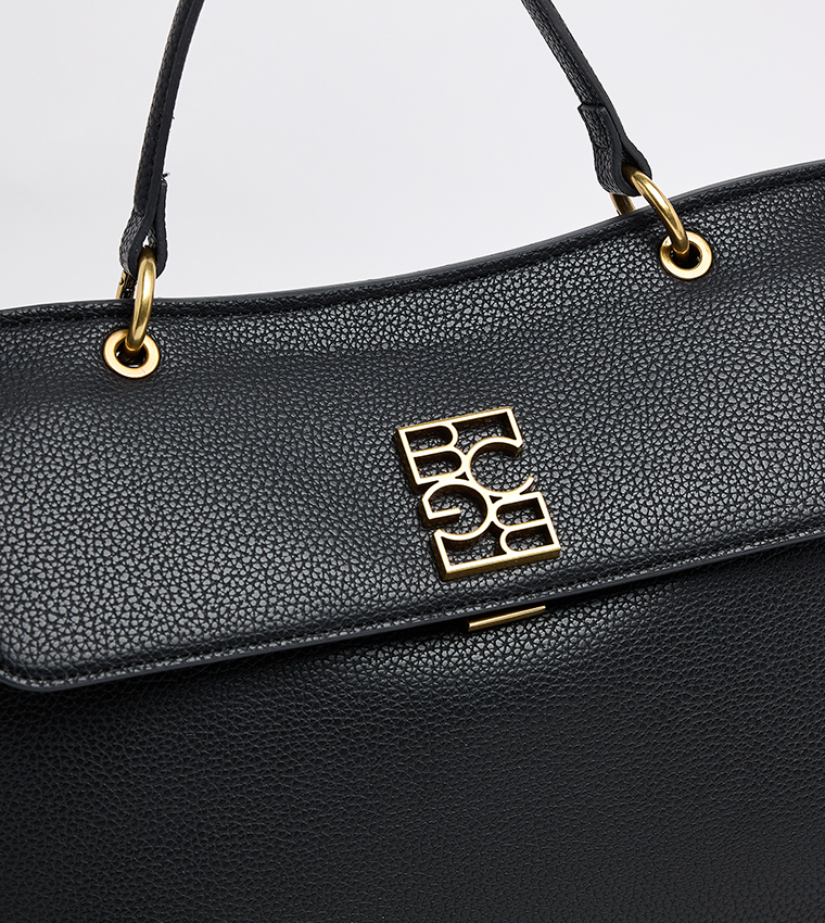 Textured Satchel Bag