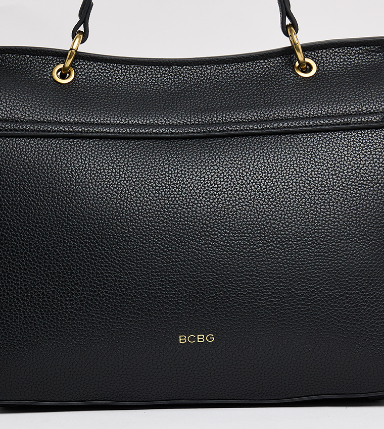 Textured Satchel Bag