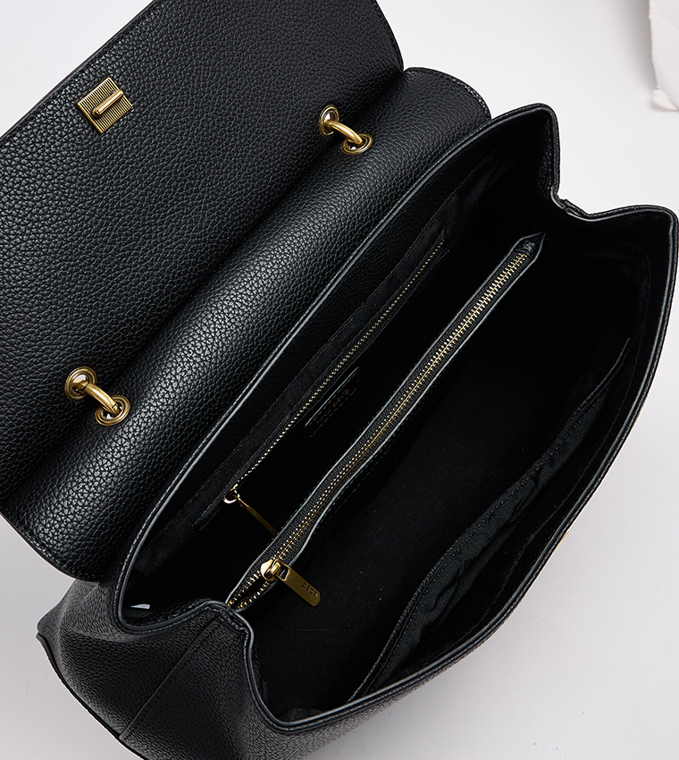 Textured Satchel Bag