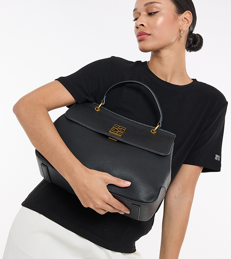 Textured Satchel Bag