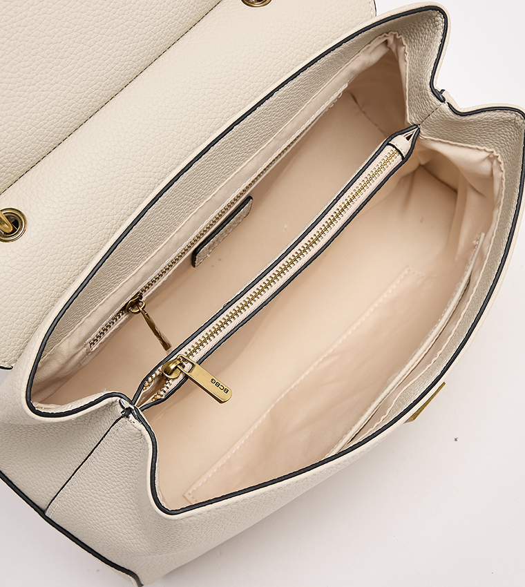 Textured Satchel Bag