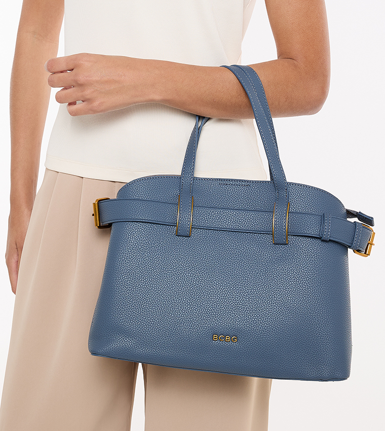 Textured Satchel Bag