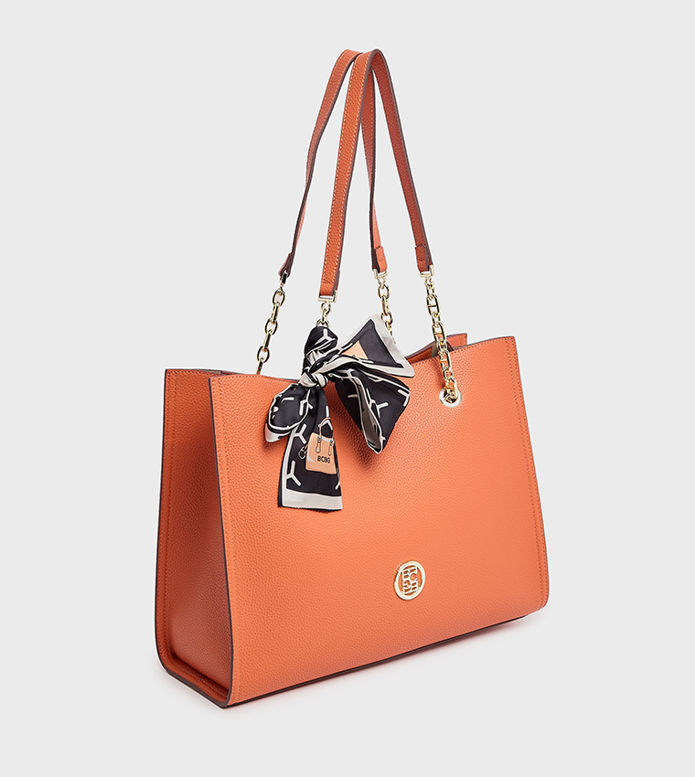 Scarf Detail Shoulder Bag