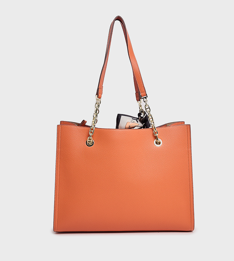 Scarf Detail Shoulder Bag