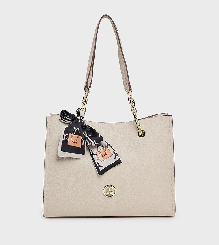 Scarf Detail Shoulder Bag