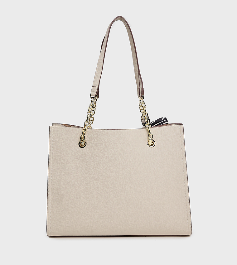 Scarf Detail Shoulder Bag