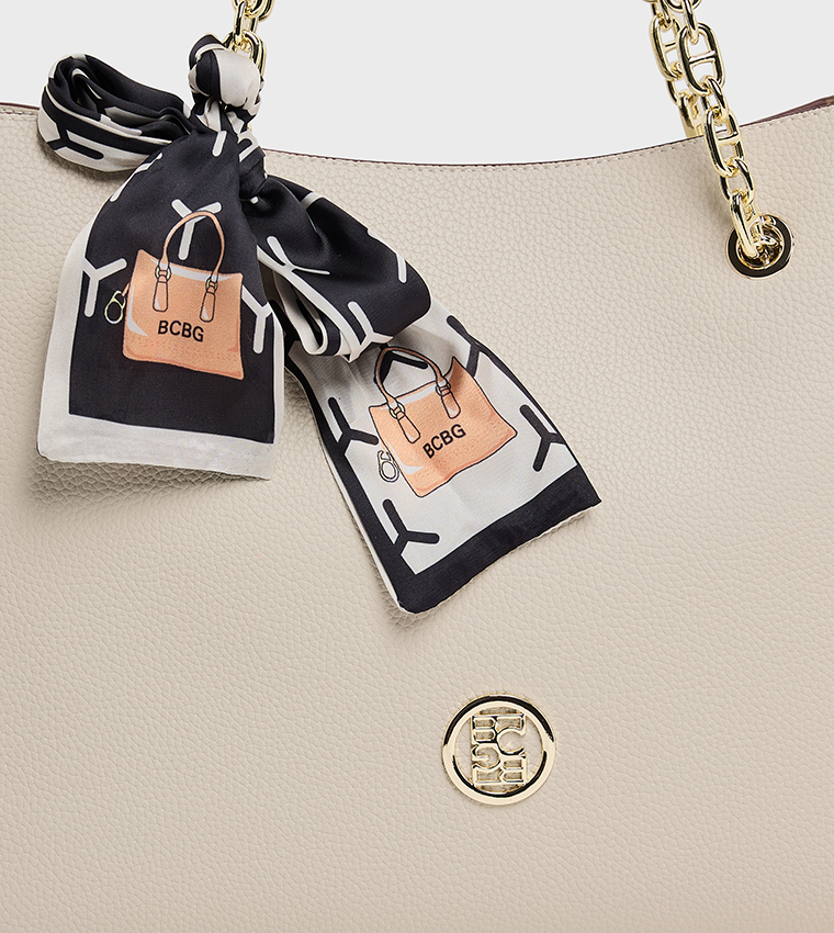 Scarf Detail Shoulder Bag