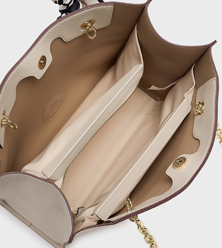 Scarf Detail Shoulder Bag