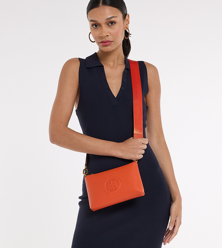Logo Embossed Crossbody Bag