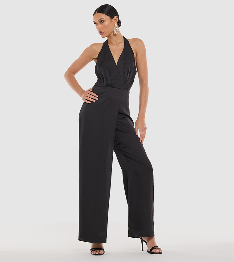 Solid Halterneck Jumpsuit